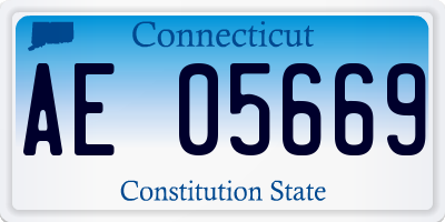 CT license plate AE05669