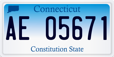 CT license plate AE05671