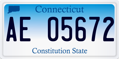 CT license plate AE05672