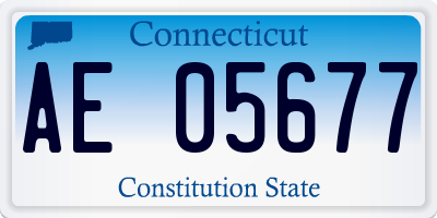CT license plate AE05677