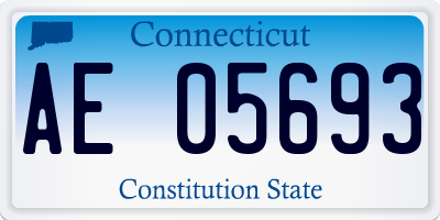 CT license plate AE05693