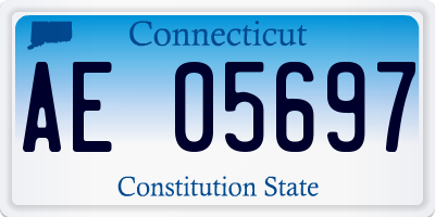 CT license plate AE05697
