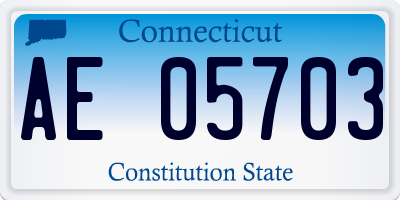 CT license plate AE05703