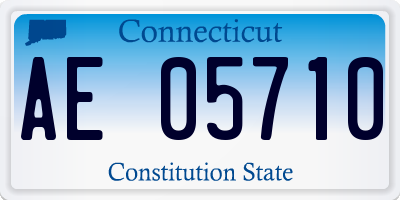 CT license plate AE05710