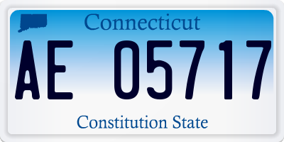 CT license plate AE05717