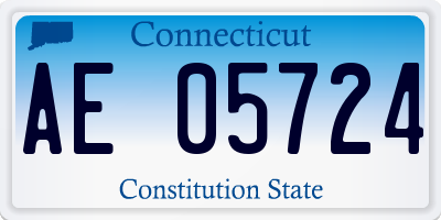 CT license plate AE05724