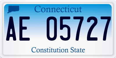 CT license plate AE05727