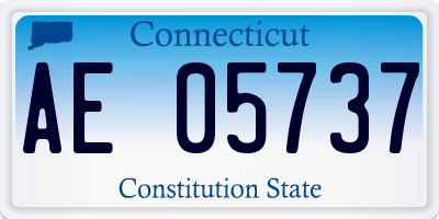 CT license plate AE05737