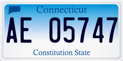 CT license plate AE05747