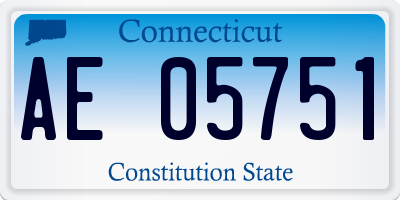 CT license plate AE05751
