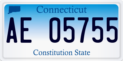 CT license plate AE05755