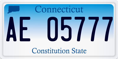 CT license plate AE05777