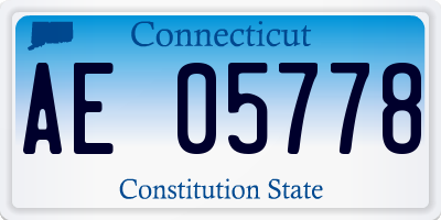 CT license plate AE05778