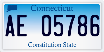 CT license plate AE05786