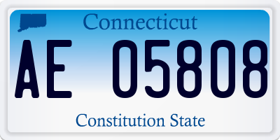 CT license plate AE05808