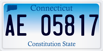 CT license plate AE05817