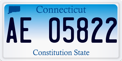 CT license plate AE05822