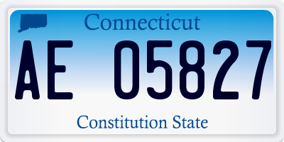 CT license plate AE05827
