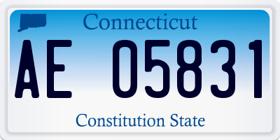CT license plate AE05831