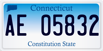 CT license plate AE05832