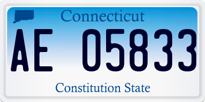 CT license plate AE05833