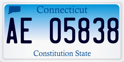 CT license plate AE05838
