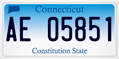 CT license plate AE05851