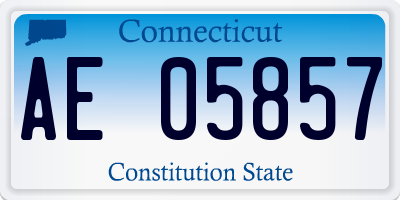 CT license plate AE05857