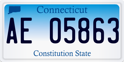 CT license plate AE05863