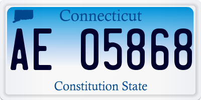CT license plate AE05868
