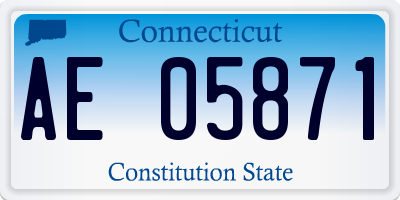 CT license plate AE05871