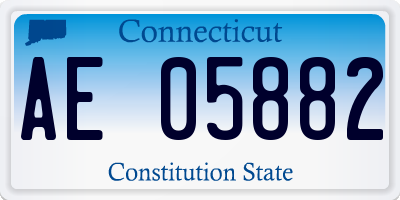 CT license plate AE05882
