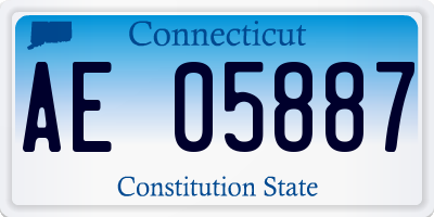CT license plate AE05887