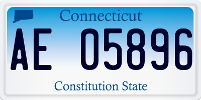 CT license plate AE05896