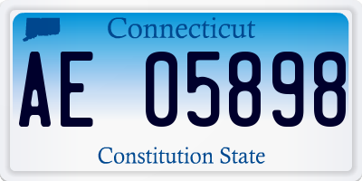 CT license plate AE05898
