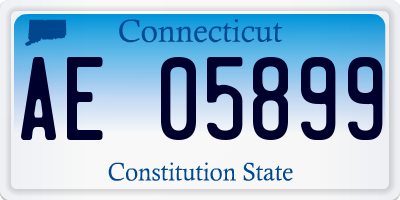 CT license plate AE05899