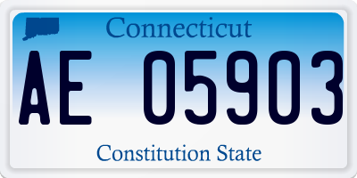 CT license plate AE05903