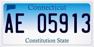 CT license plate AE05913