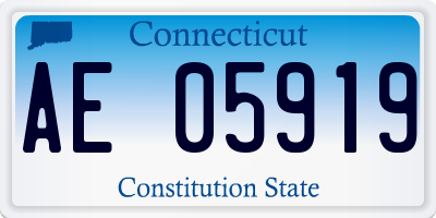 CT license plate AE05919