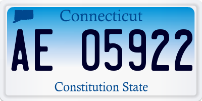 CT license plate AE05922