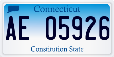 CT license plate AE05926