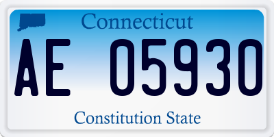 CT license plate AE05930