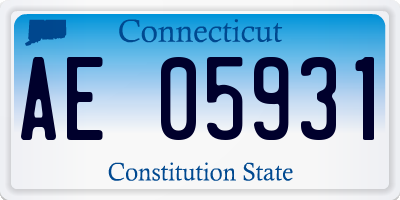 CT license plate AE05931