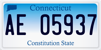 CT license plate AE05937
