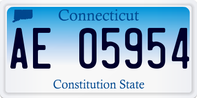 CT license plate AE05954