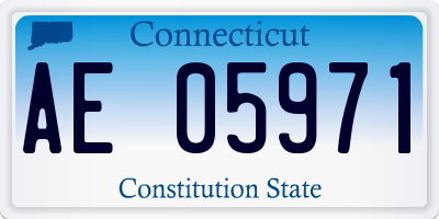 CT license plate AE05971