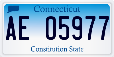 CT license plate AE05977