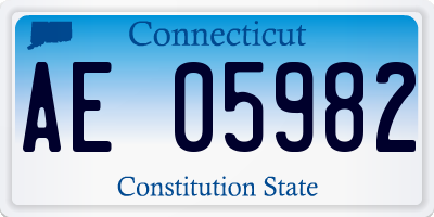 CT license plate AE05982