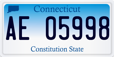 CT license plate AE05998