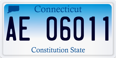 CT license plate AE06011
